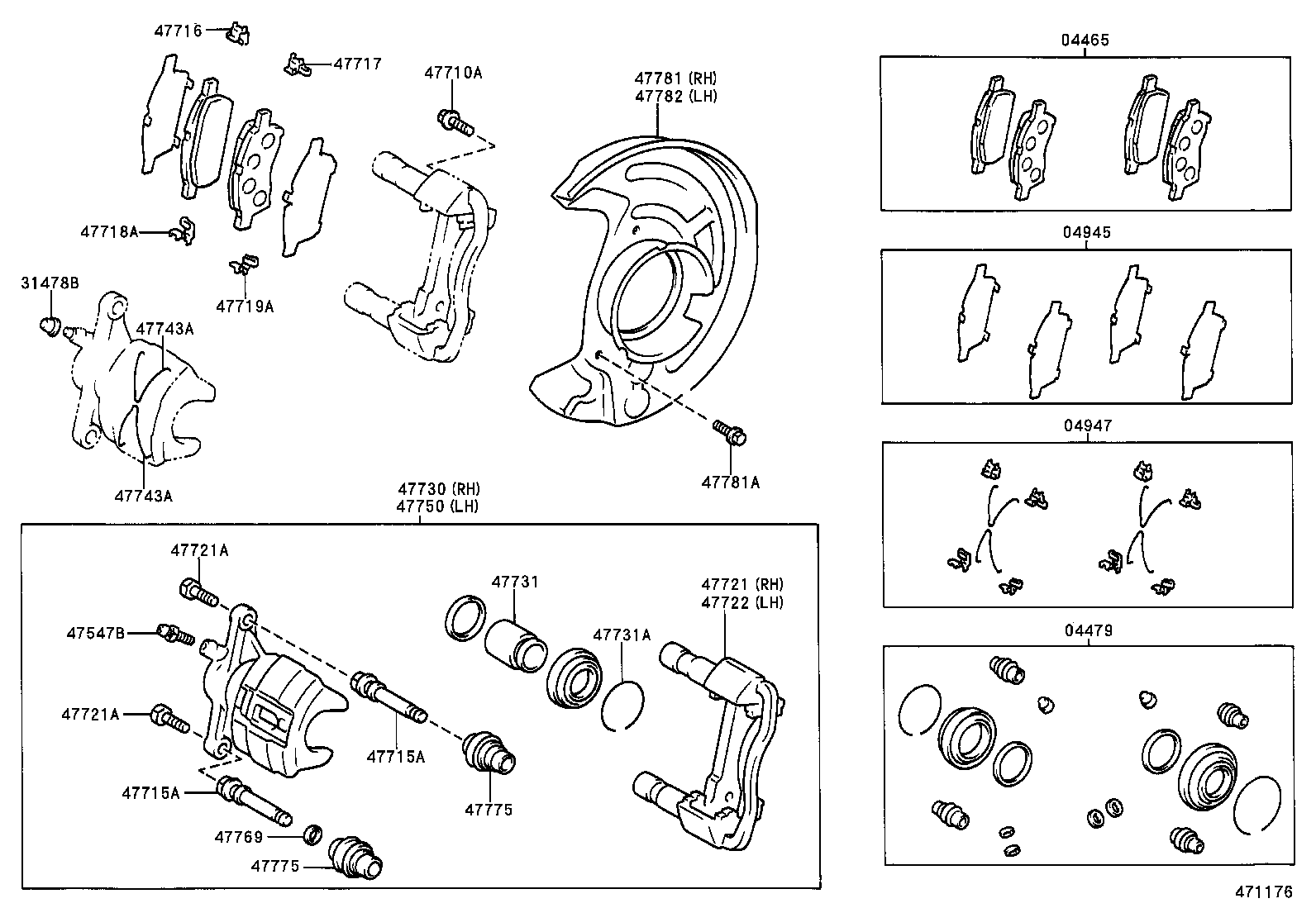 Front Disc Brake Caliper Dust Cover