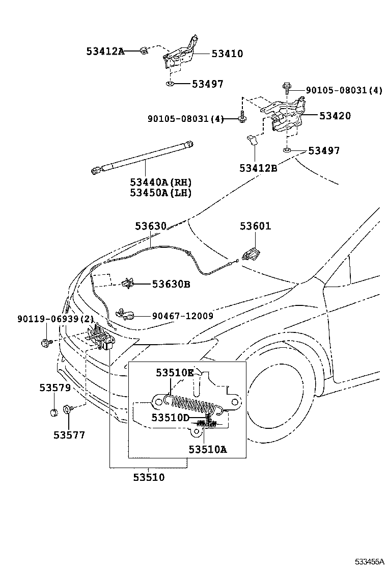Hood Lock & Hinge