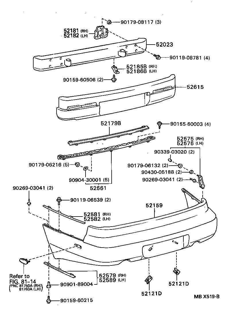 Rear Bumper & Bumper Stay