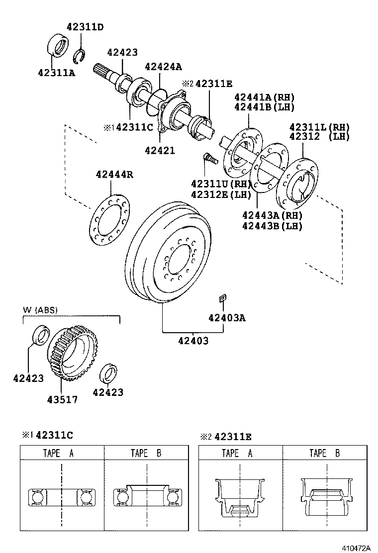 Rear Axle Shaft Hub