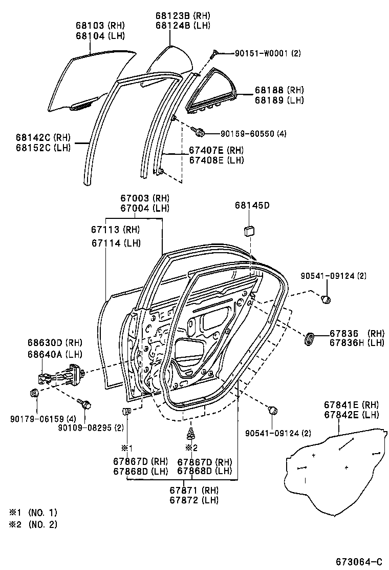 Rear Door Panel & Glass
