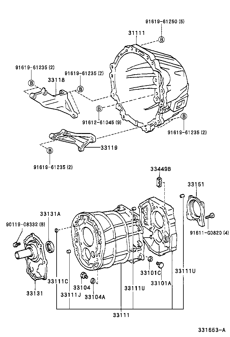 Clutch Housing + Transmission Case