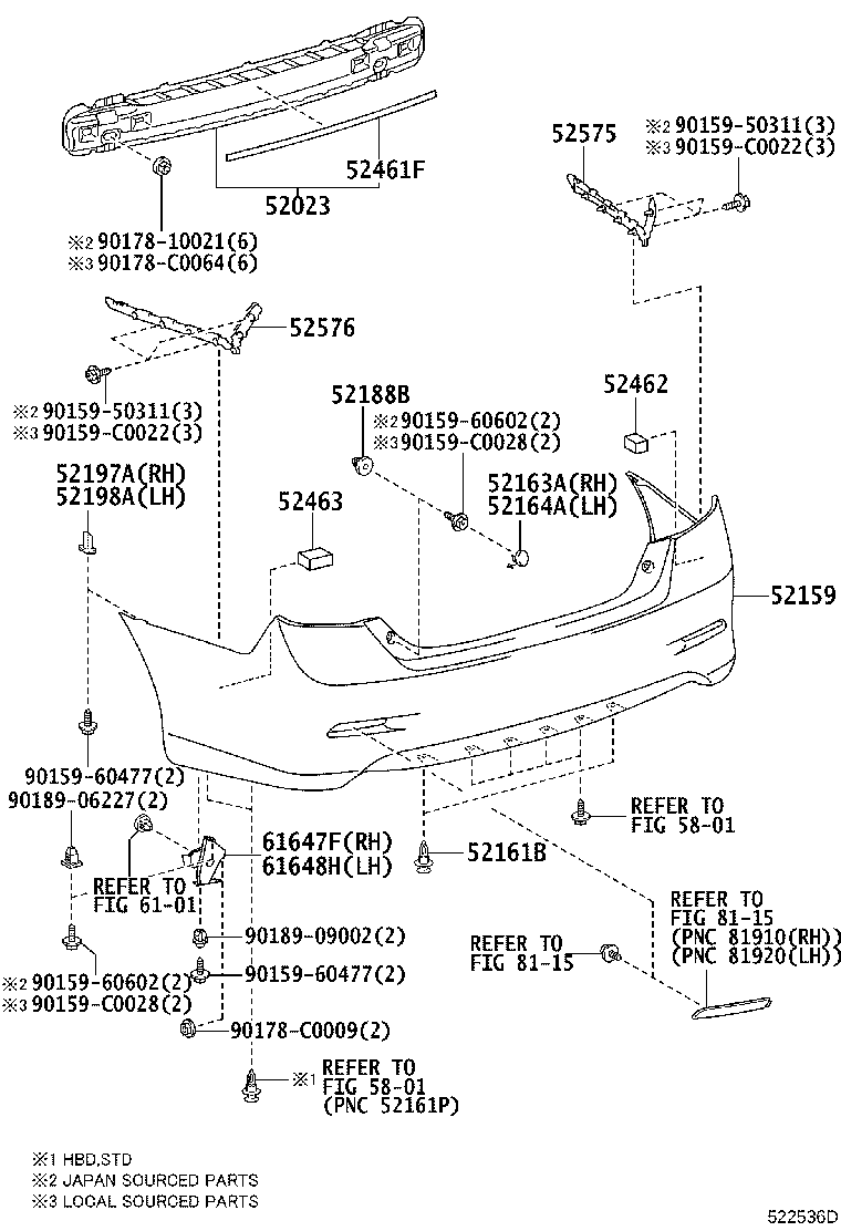 Rear Bumper & Bumper Stay