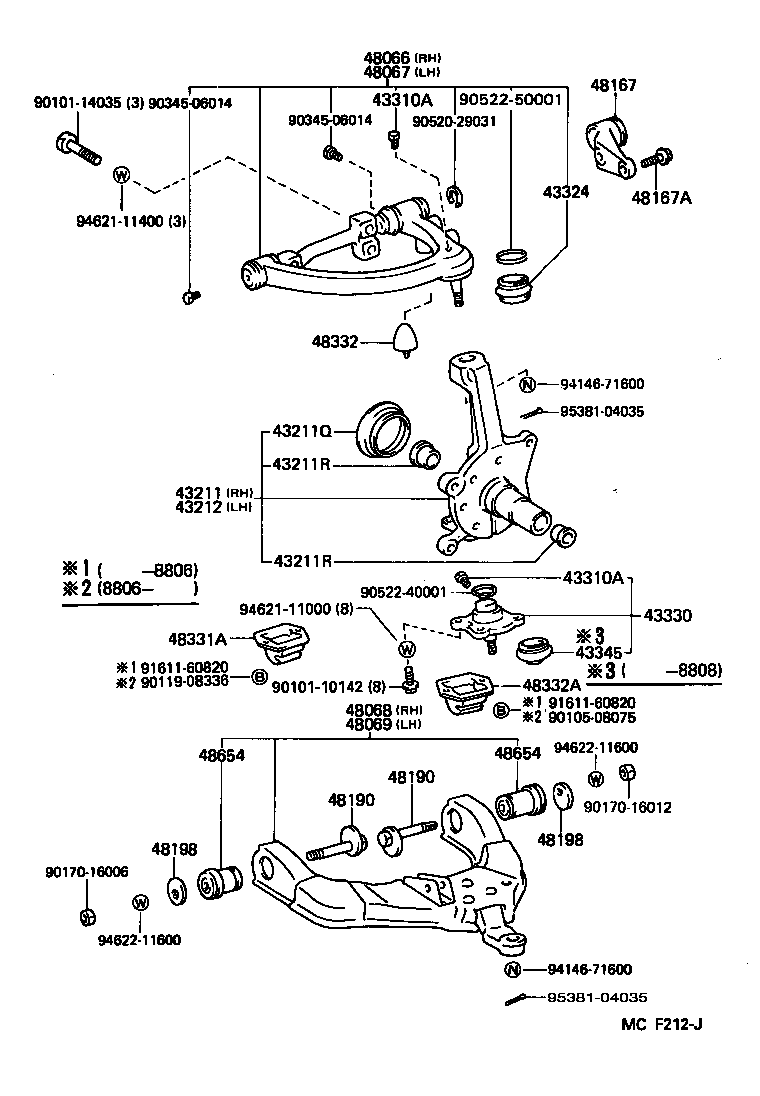 Front Axle Arm Steering Knuckle