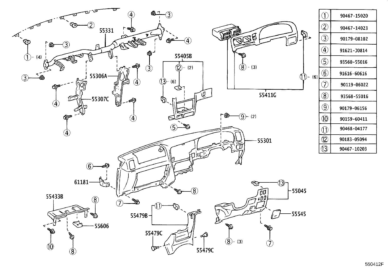 Instrument Panel Glove Compartment