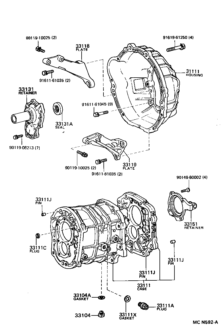 Clutch Housing + Transmission Case