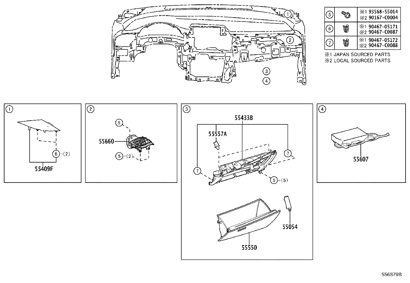 Instrument Panel Glove Compartment