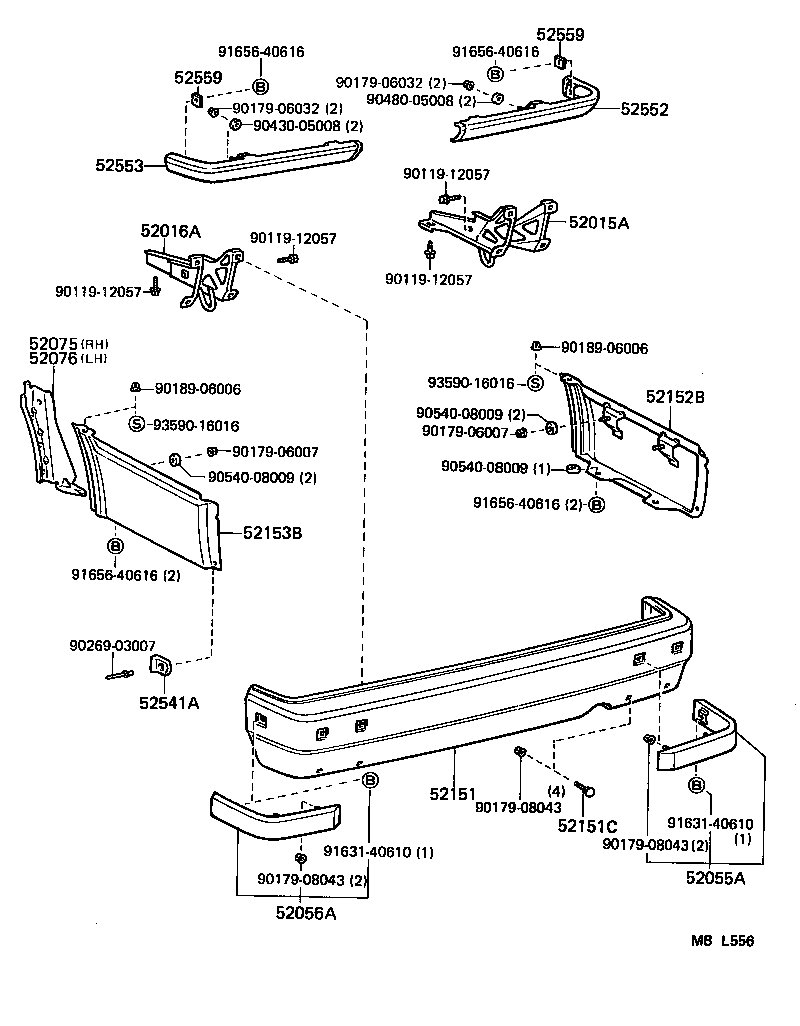 Rear Bumper & Bumper Stay