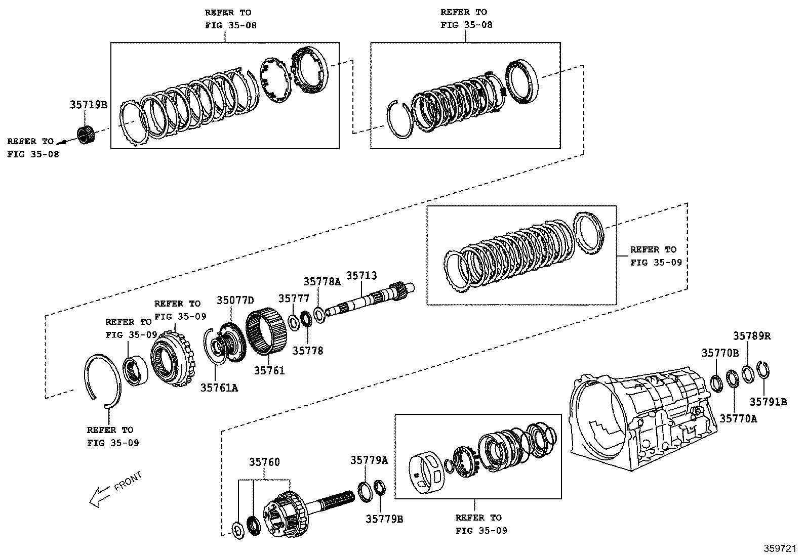 Planetary Gear, Reverse Piston & Counter Gear