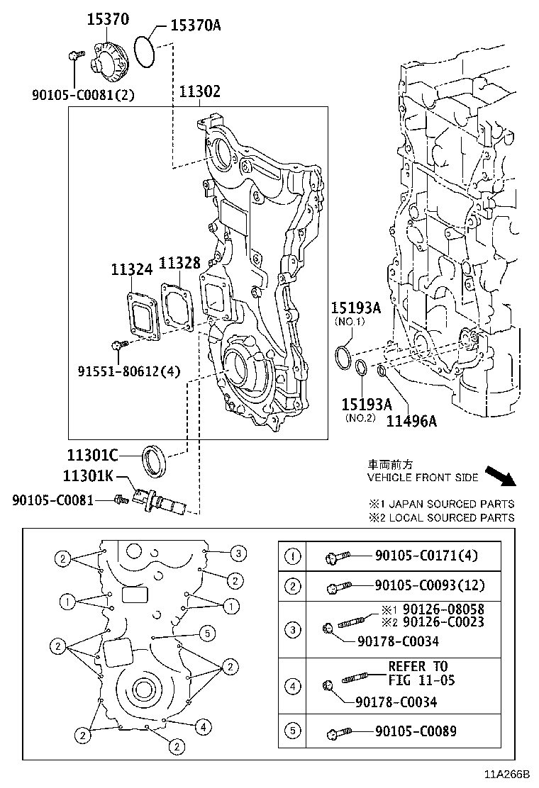 Timing Gear Cover & Rear End Plate