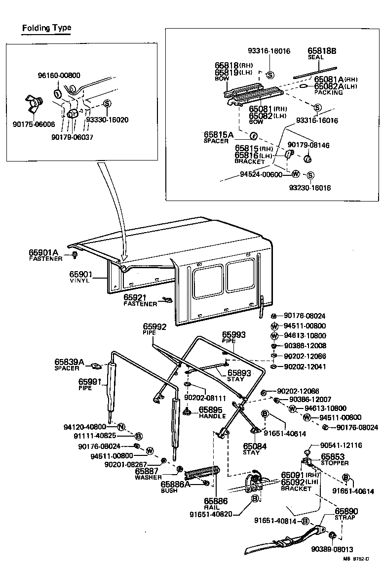 Rear Body Top Curtain Roof Panel