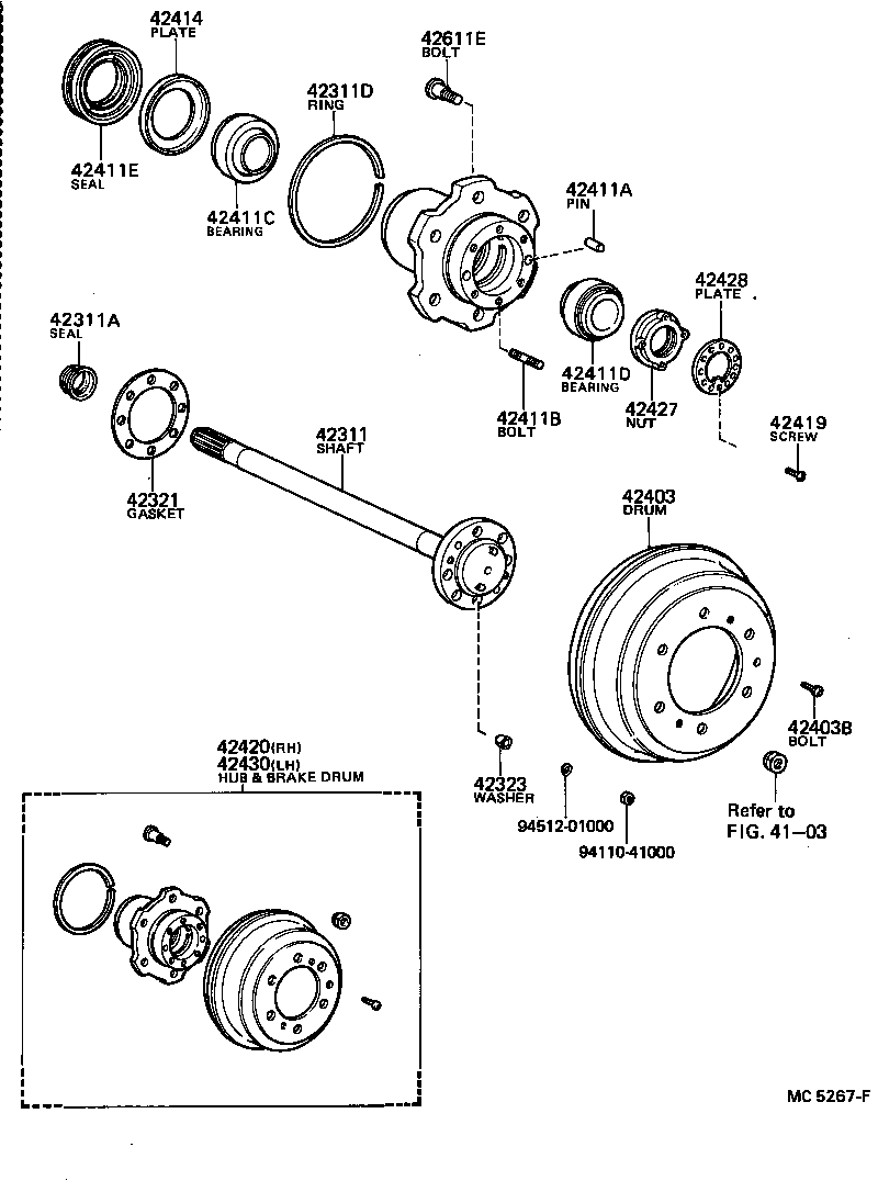 Rear Axle Shaft Hub