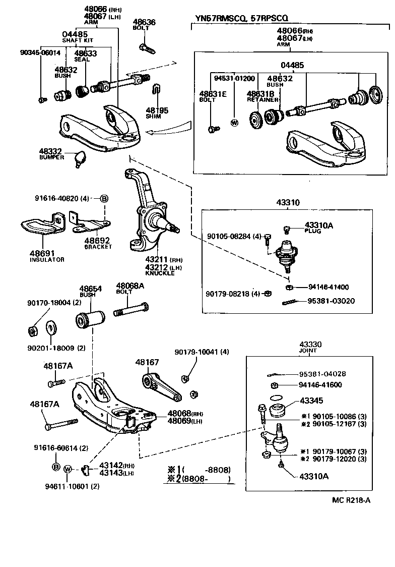 Front Axle Arm Steering Knuckle