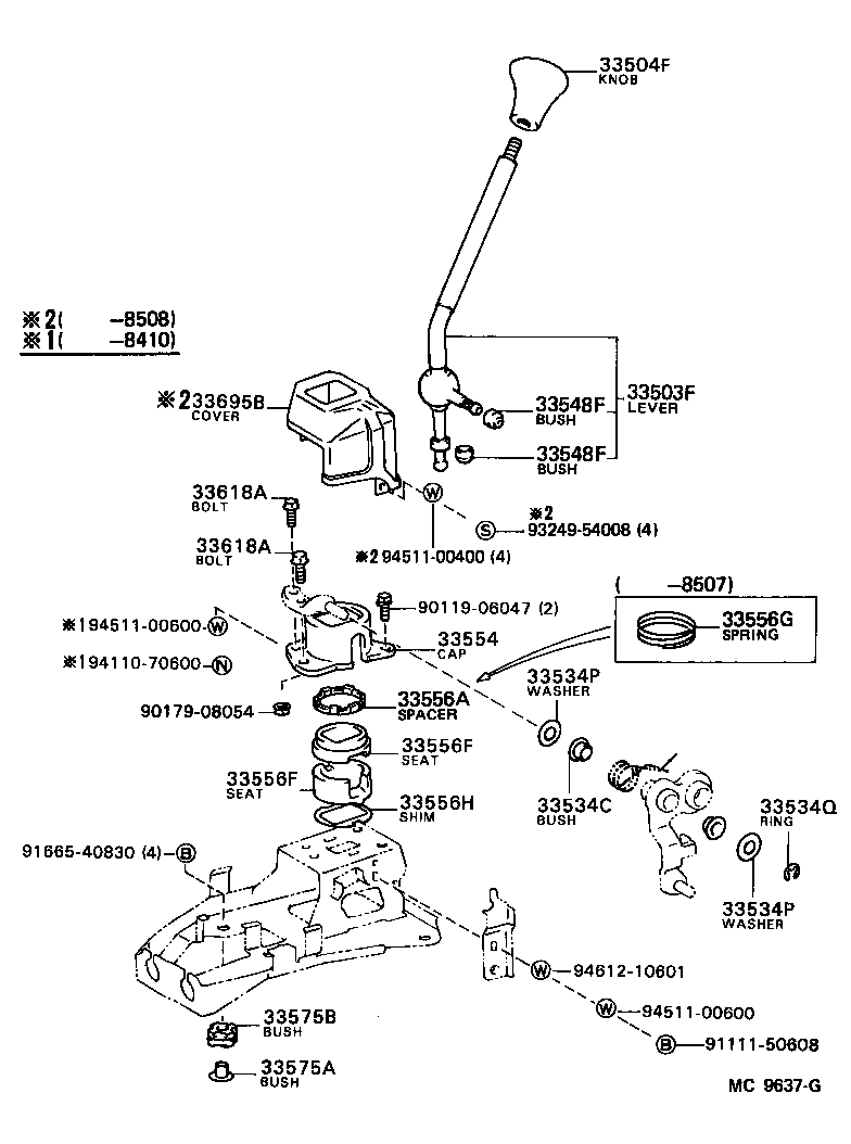 Shift Lever & Retainer