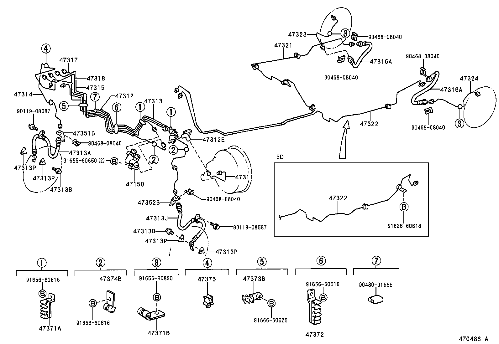 Abrazadera del tubo de freno