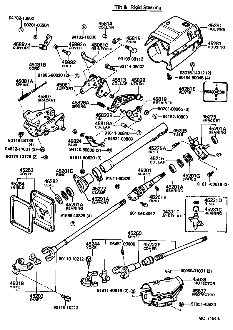 Steering Column & Shaft