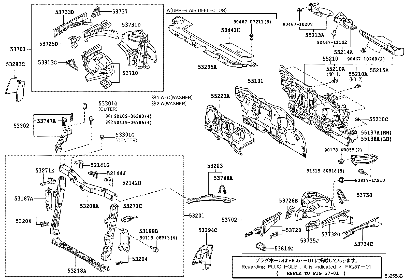 Front Fender Apron Dash Panel