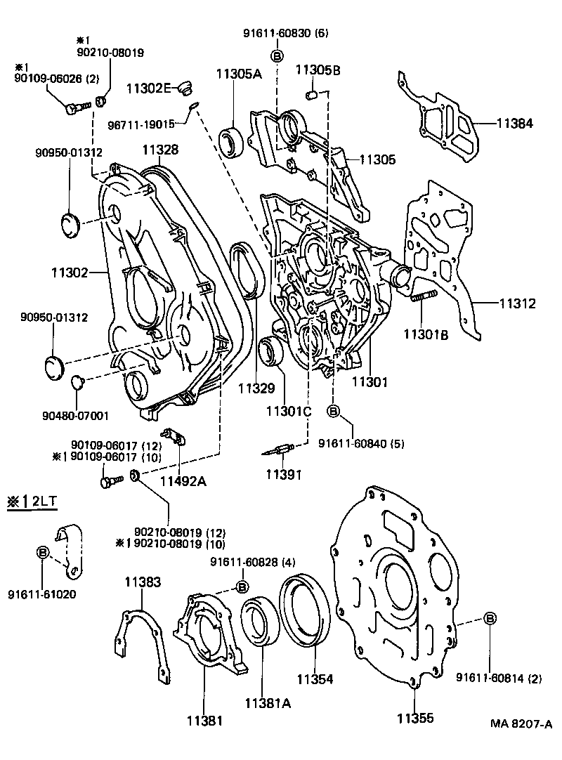 Timing Gear Cover & Rear End Plate