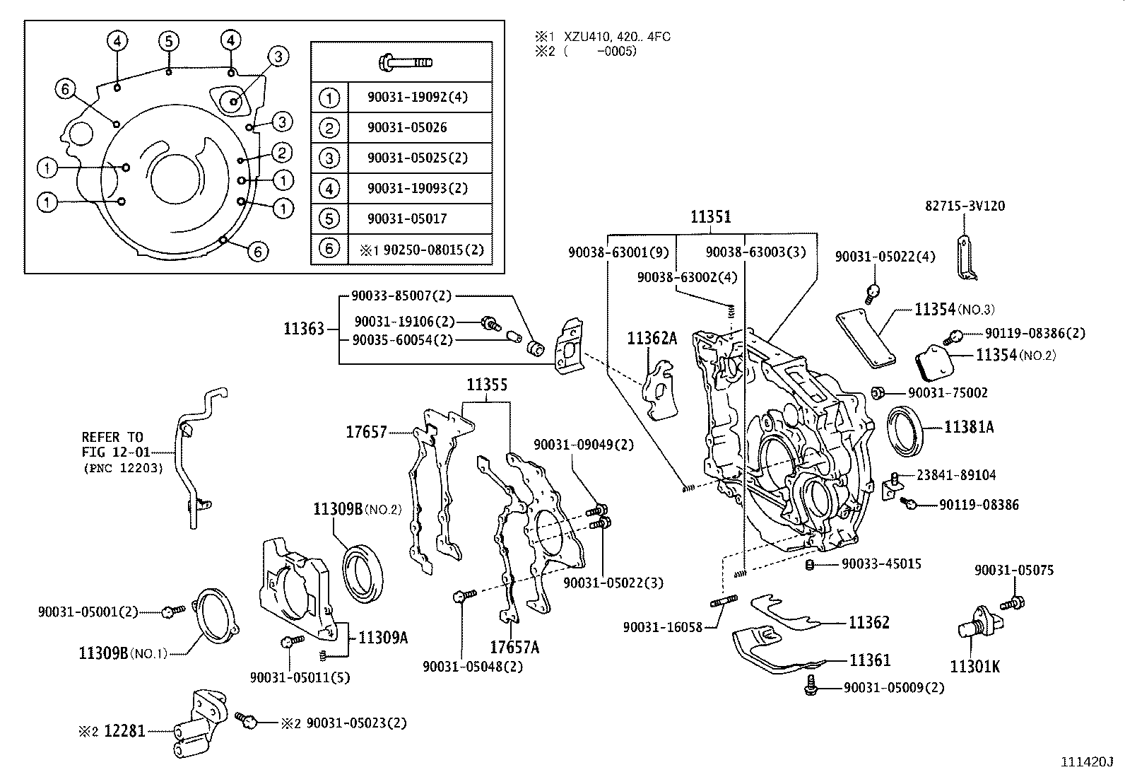 Timing Gear Cover & Rear End Plate