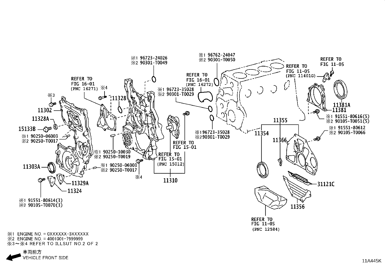 Timing Gear Cover & Rear End Plate