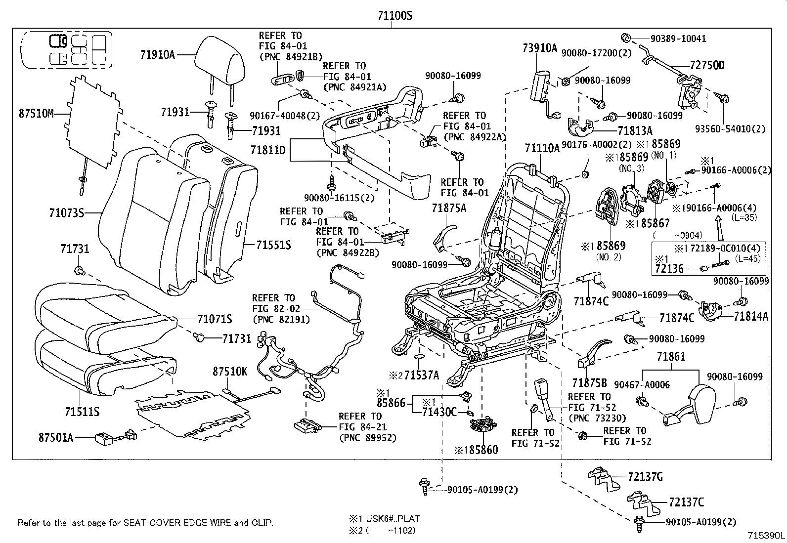 Asiento y pista del asiento