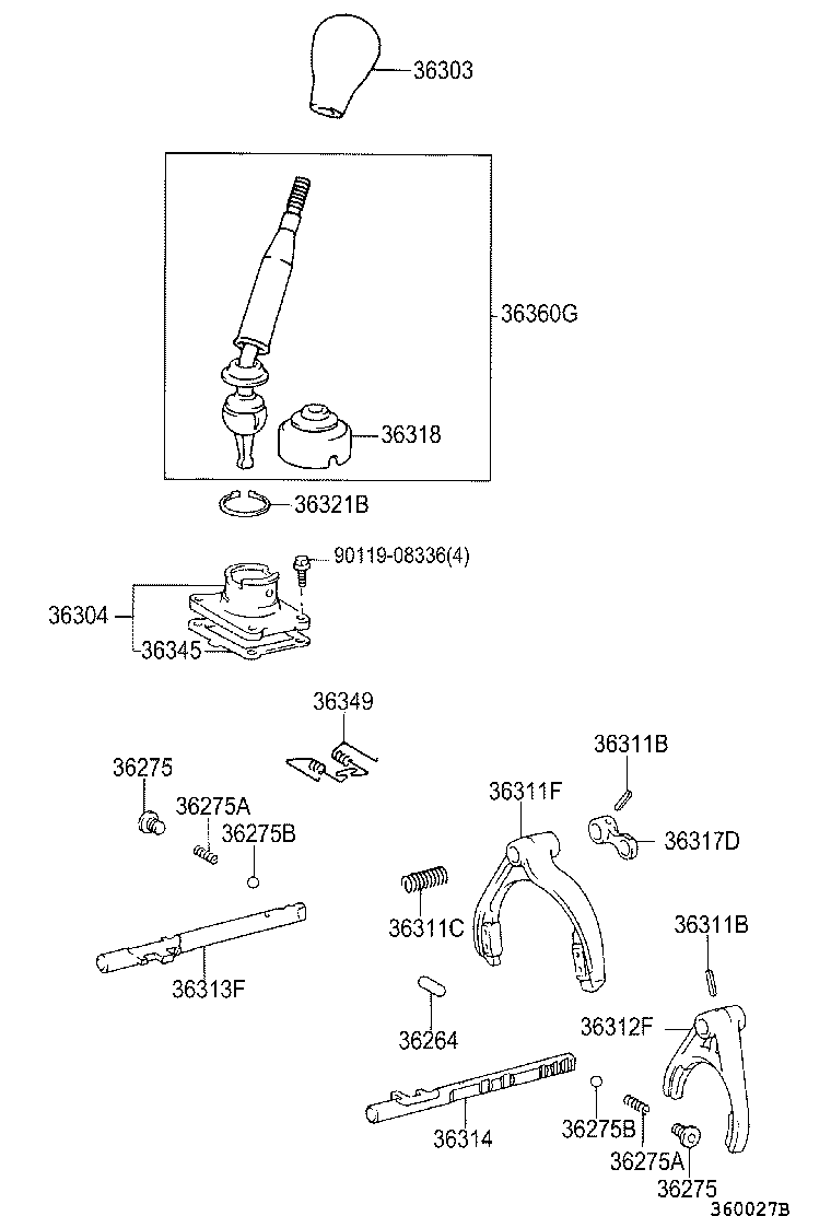 Transfer Lever & Shift Rod