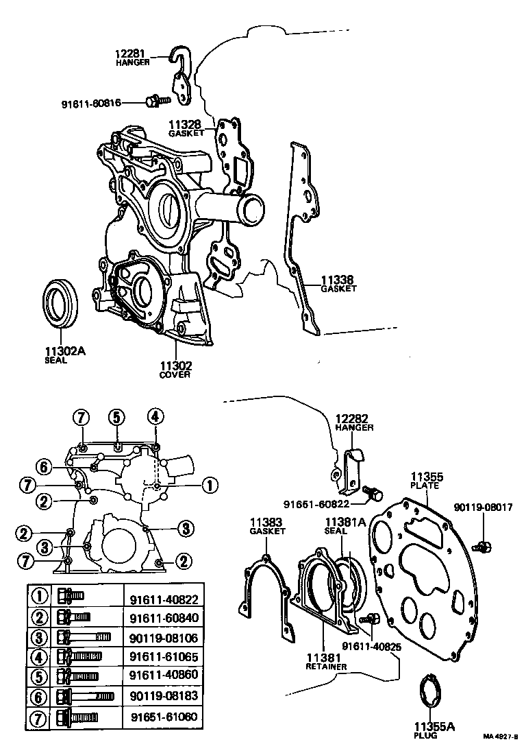 Timing Gear Cover & Rear End Plate