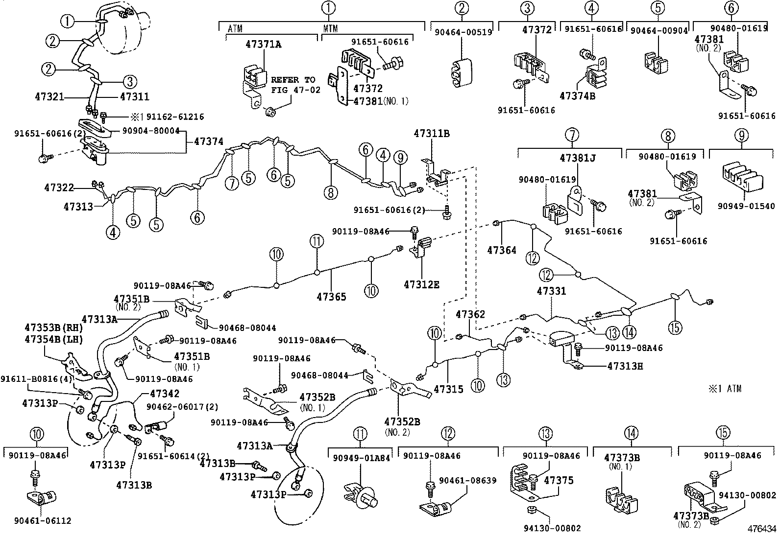 Abrazadera del tubo de freno