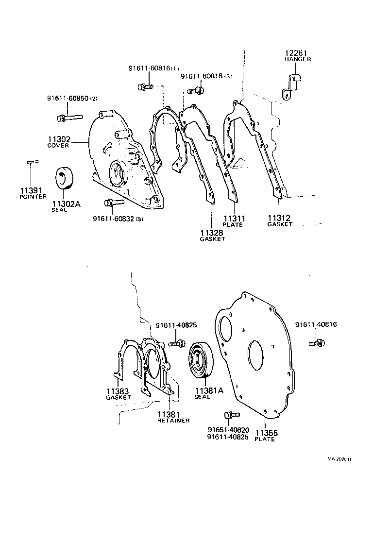 Timing Gear Cover & Rear End Plate