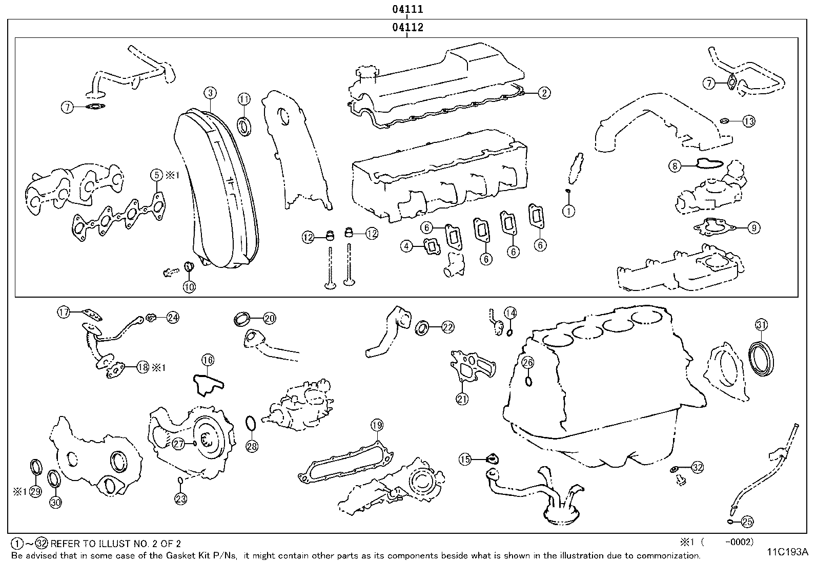 Kit de juntas de revisión del motor