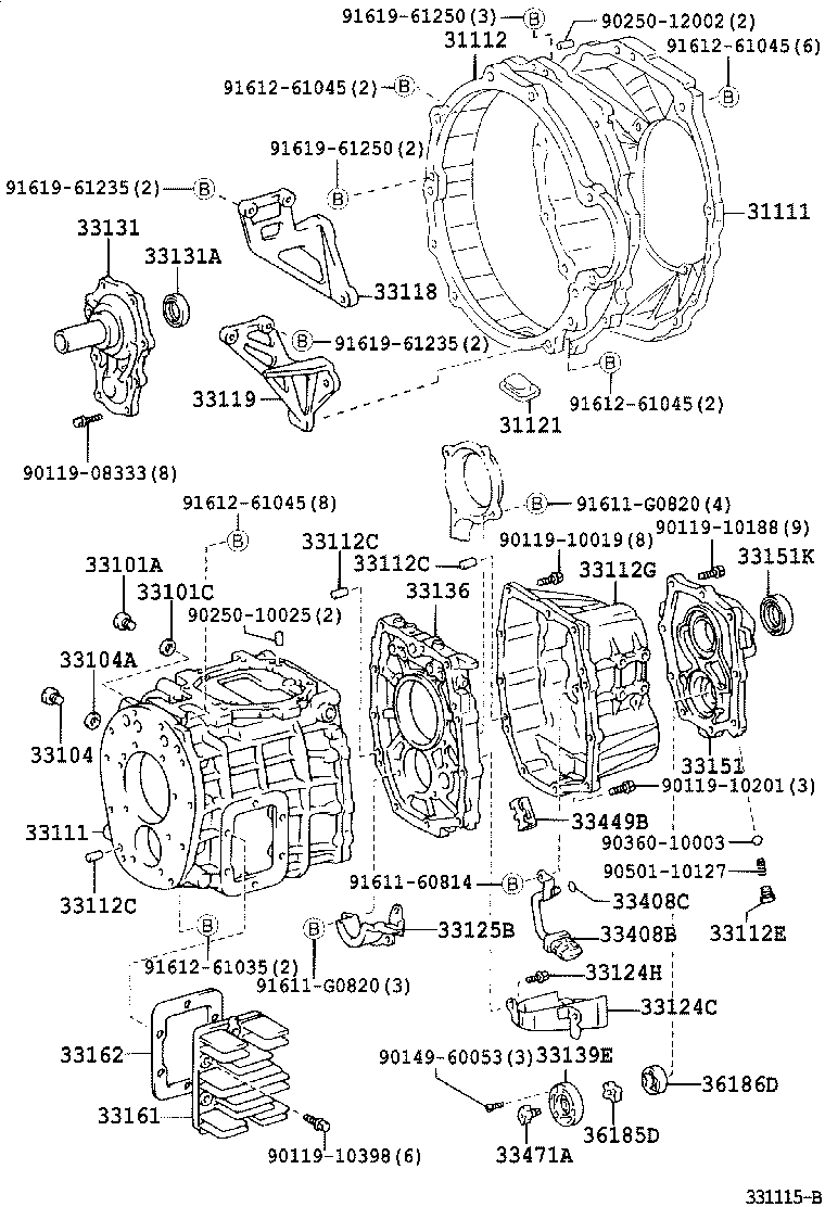 Clutch Housing + Transmission Case