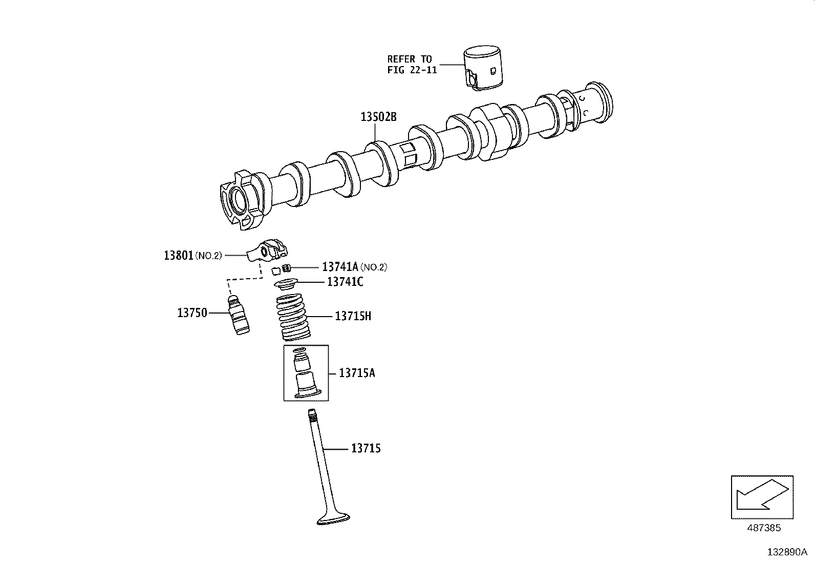 13734-WAA02 Seal, Exhaust Valve Stem Oil Toyota | YoshiParts