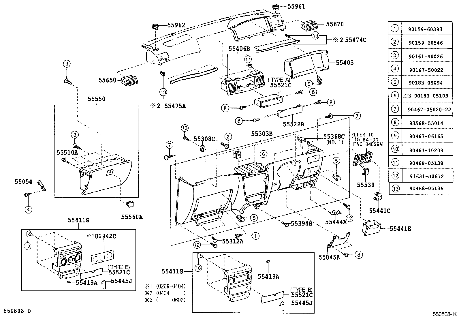 Instrument Panel Glove Compartment