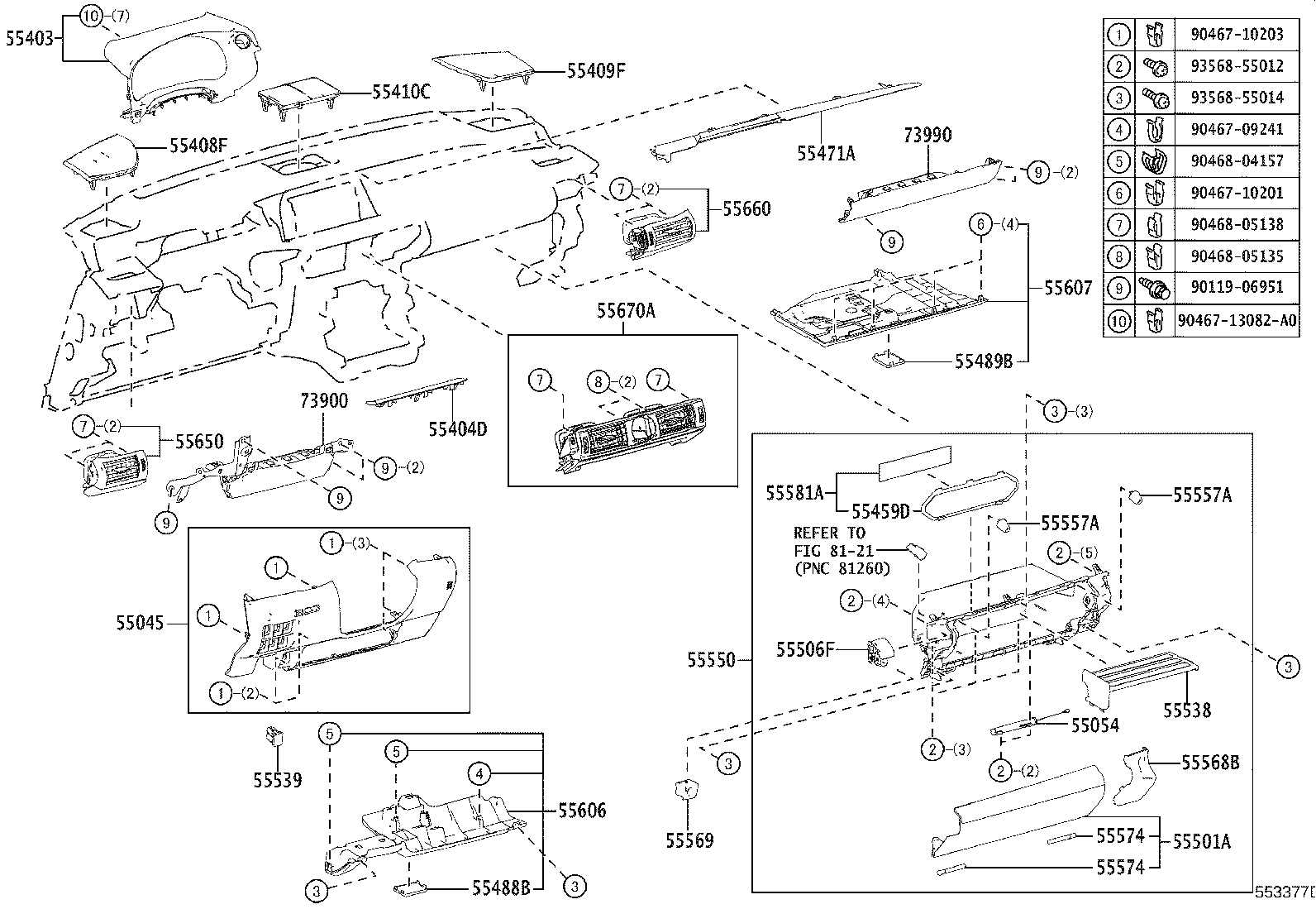 Instrument Panel Glove Compartment