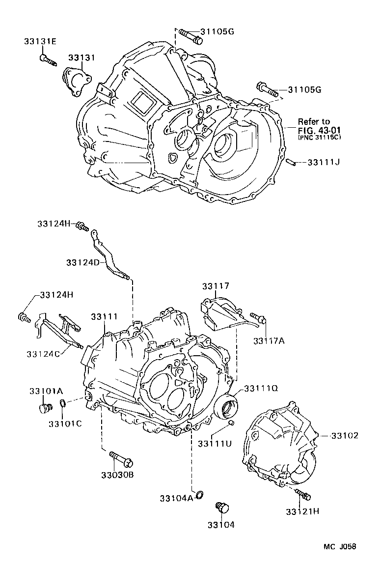 Clutch Housing + Transmission Case