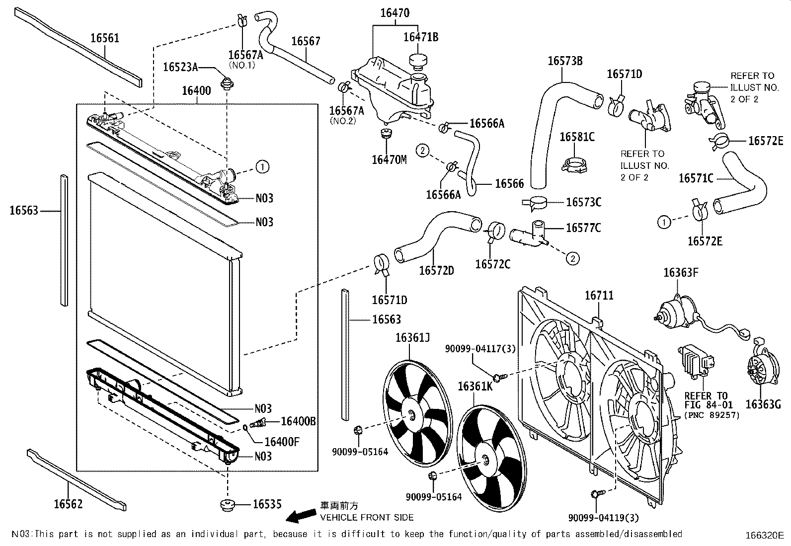 Salida de agua del radiador