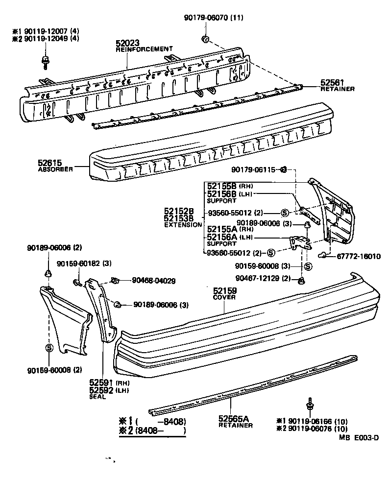 Rear Bumper & Bumper Stay