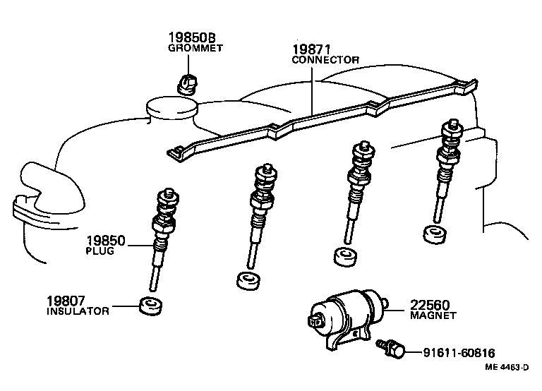 Ignition Coil Spark Plug Glow Plug