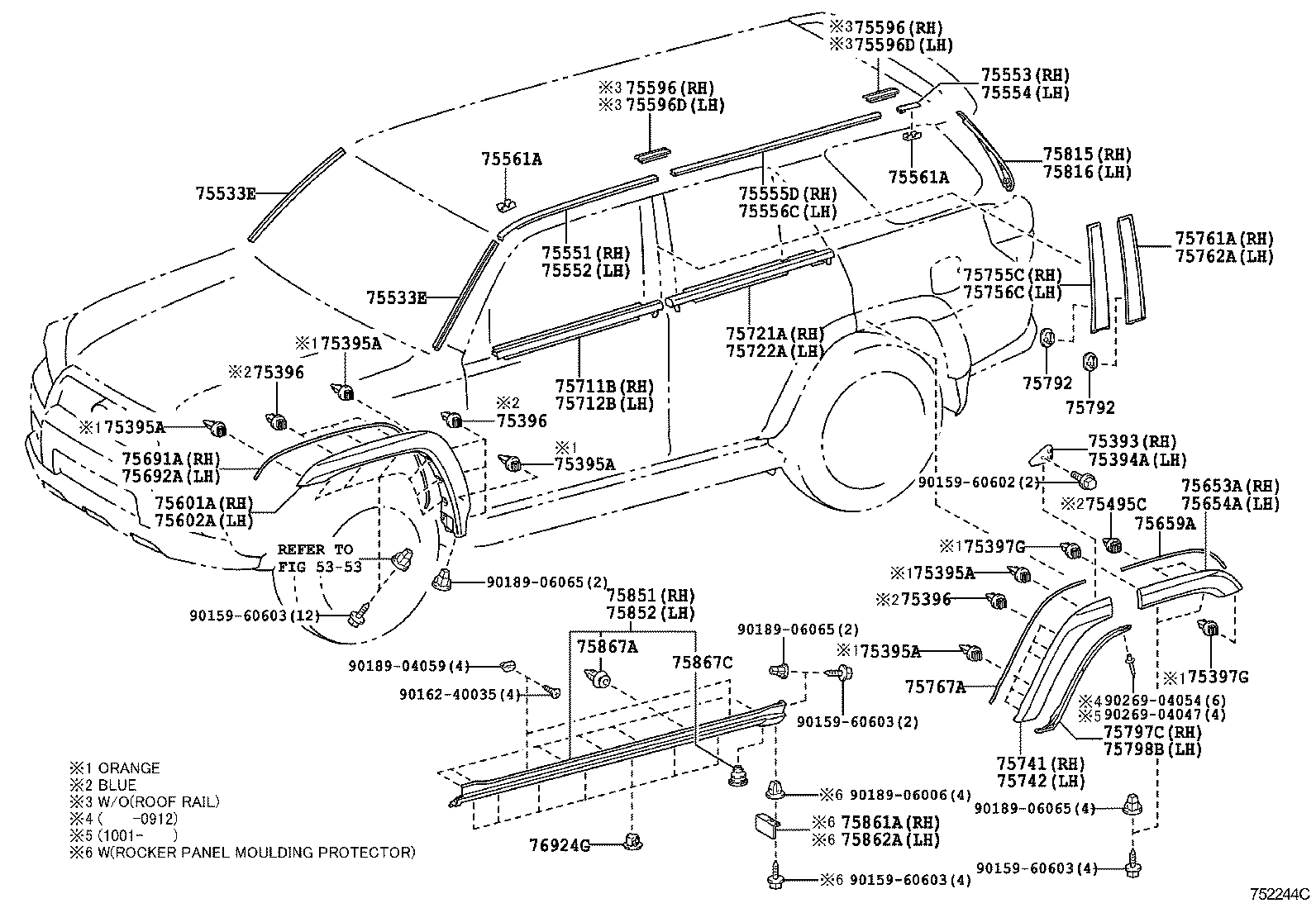 75815-35030 Moulding, Back Door, Outside Rh Toyota | YoshiParts