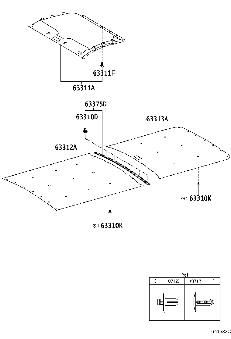 Almohadilla de techo y silenciador