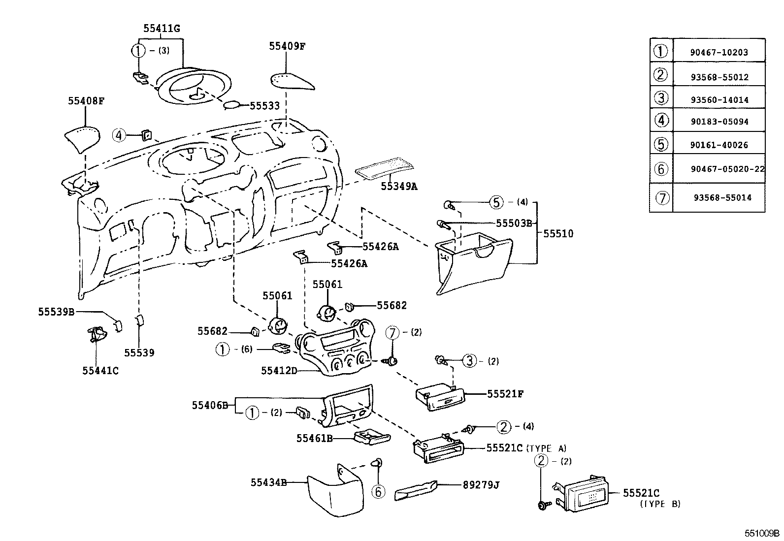 Instrument Panel Glove Compartment