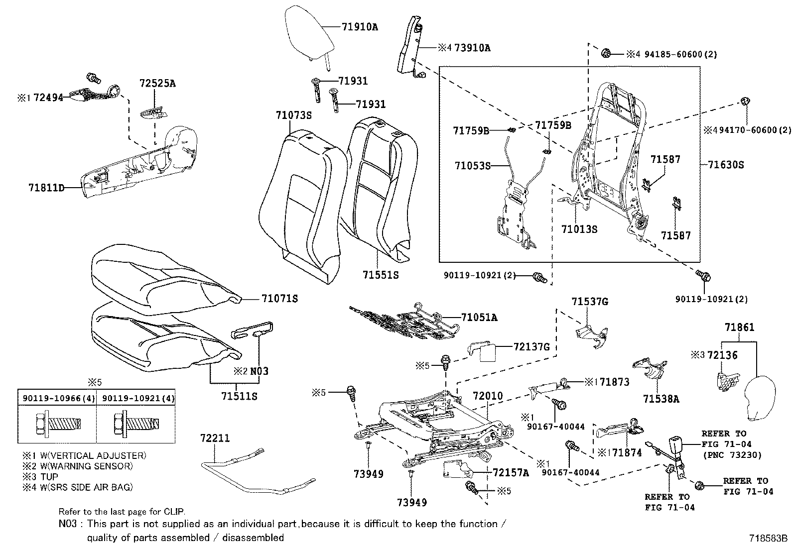 Front Seat & Seat Track