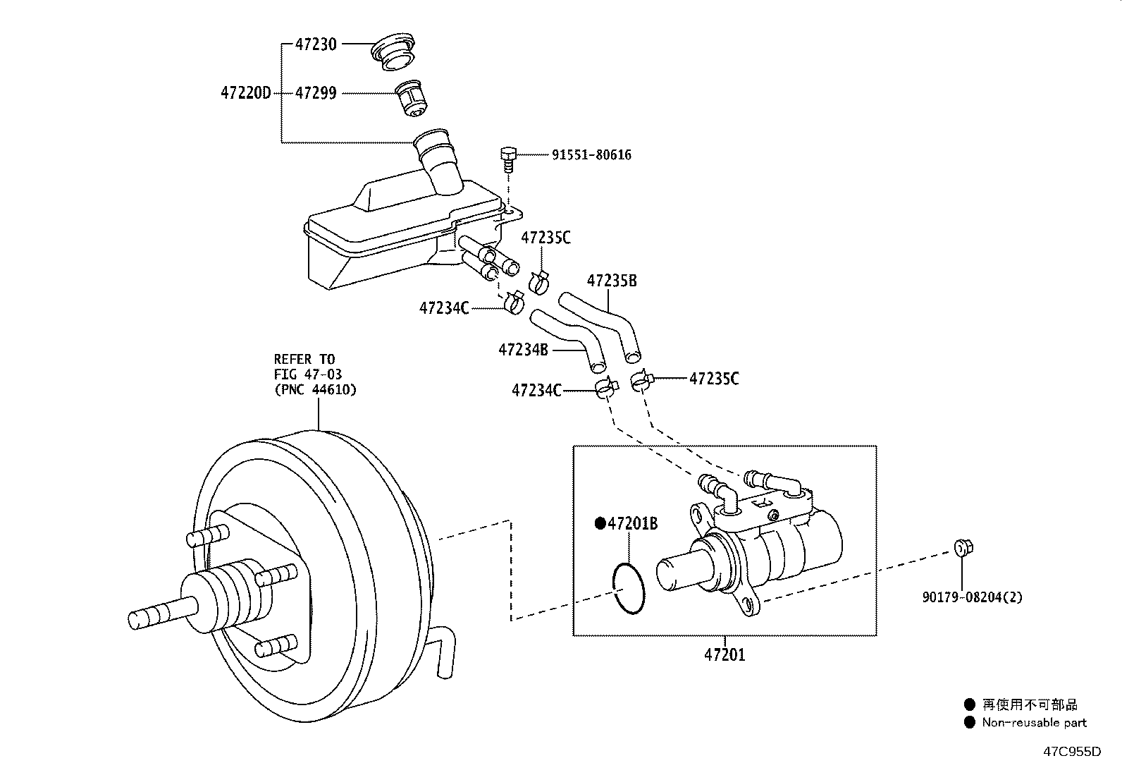 47201-37360 Cylinder Sub-Assy, Brake Master Toyota | YoshiParts