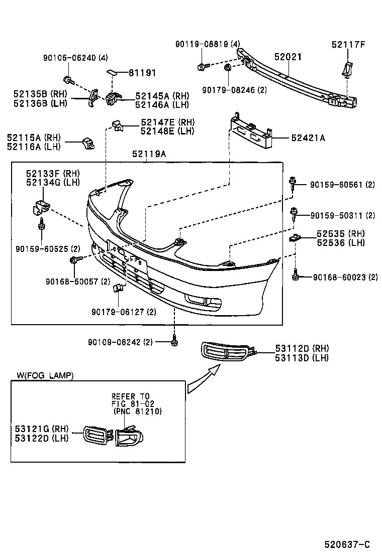 Front Bumper Bumper Stay