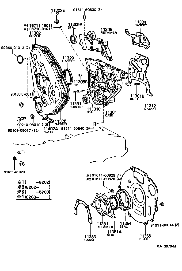 Timing Gear Cover & Rear End Plate