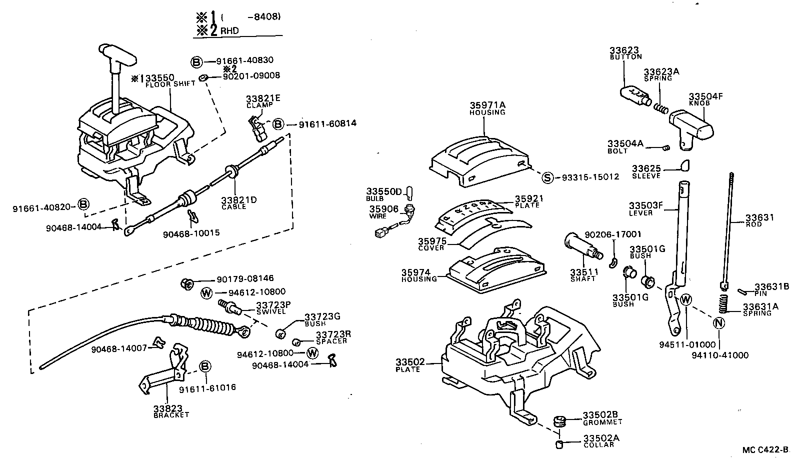 Shift Lever & Retainer
