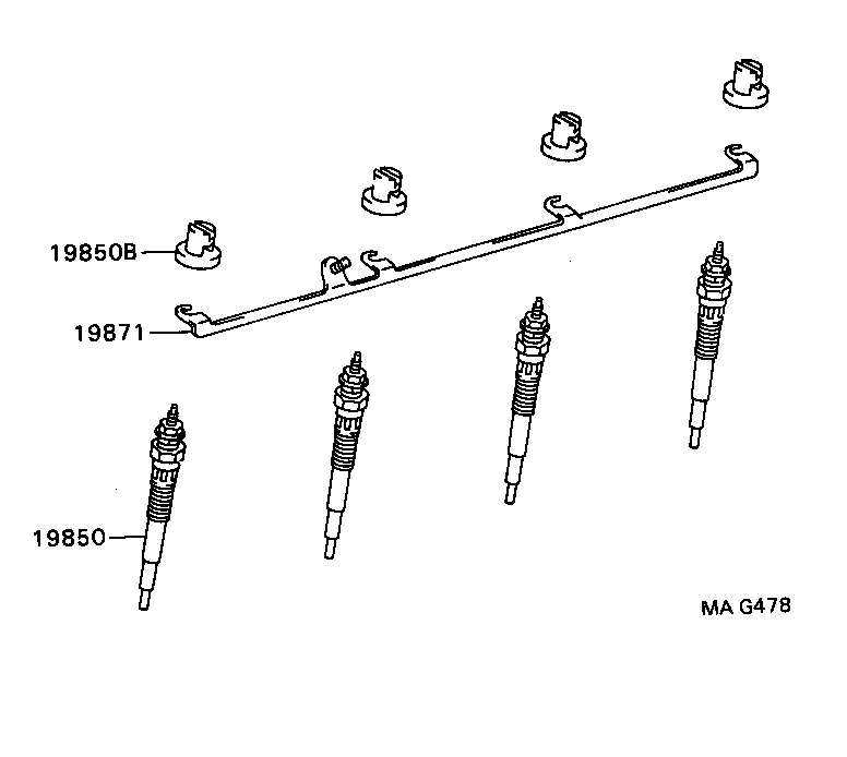 Ignition Coil Spark Plug Glow Plug