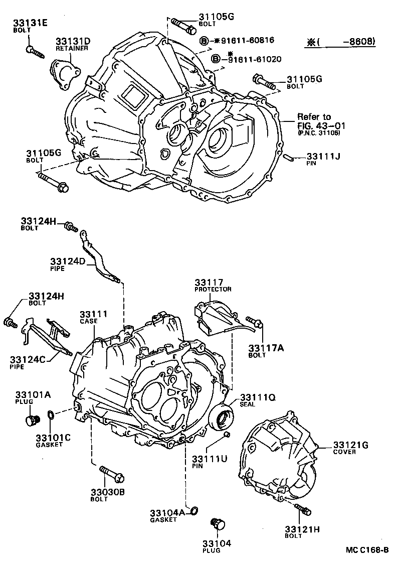 Clutch Housing + Transmission Case