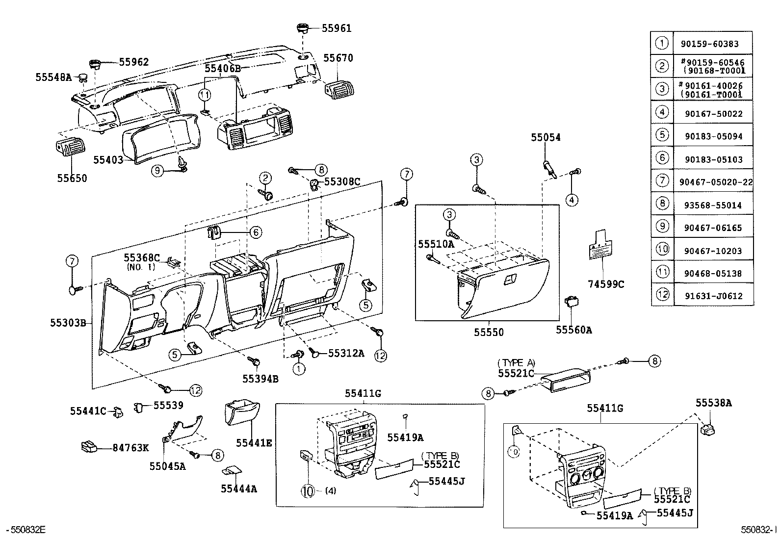 Instrument Panel Glove Compartment