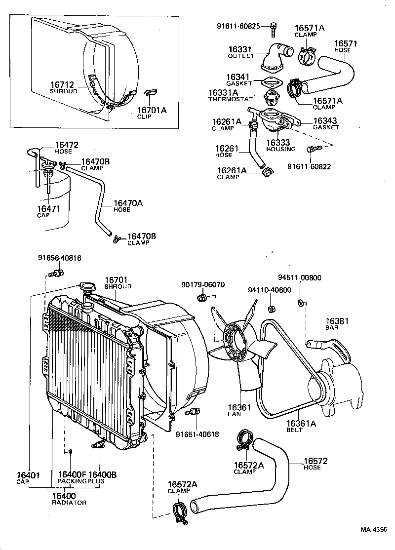 Radiator Water Outlet